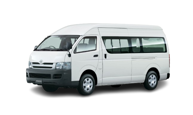 Toyota HiAce van for Umrah group transportation in Saudi Arabia